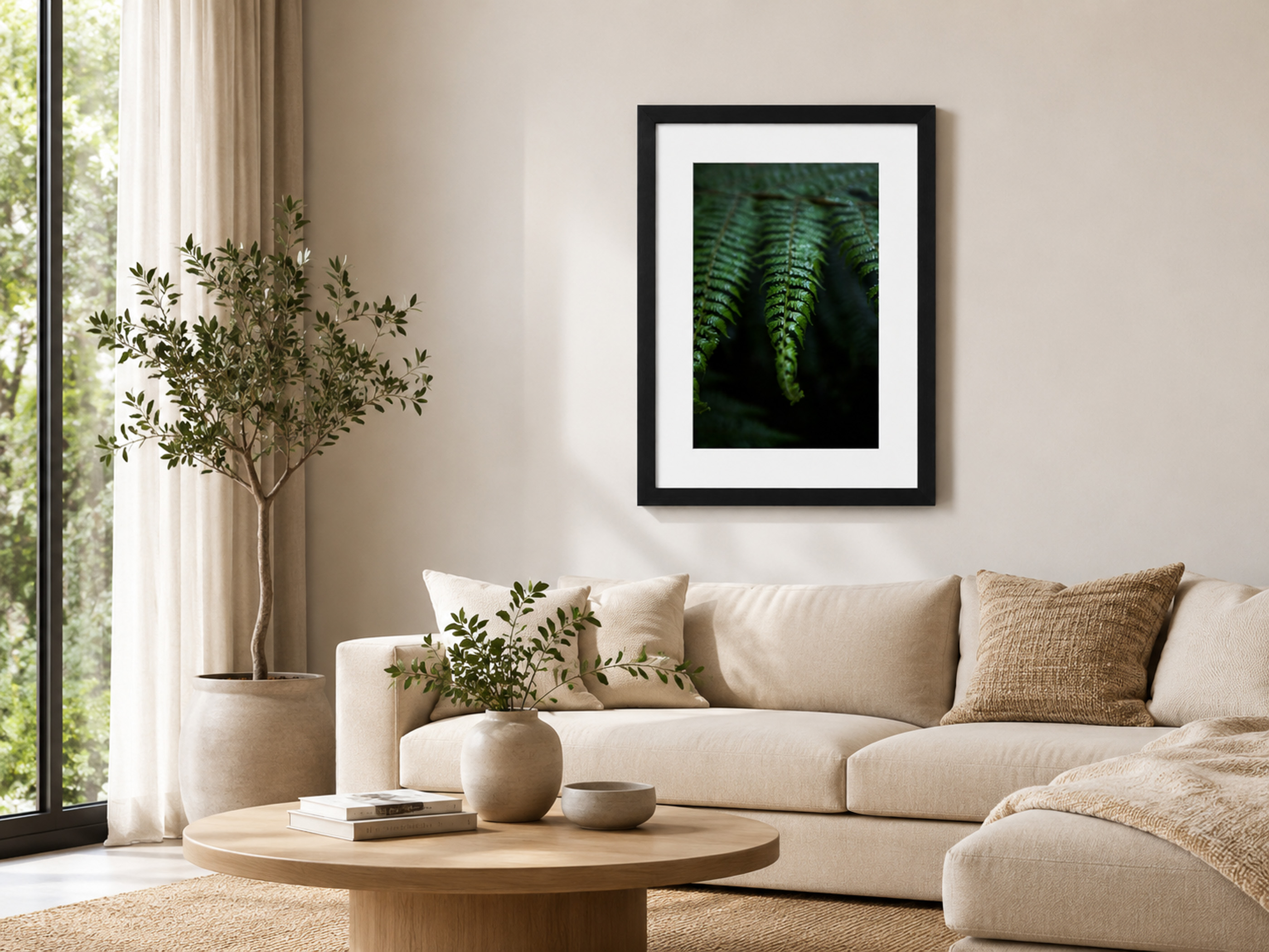 Shapes of Nature fine art print displayed in a room