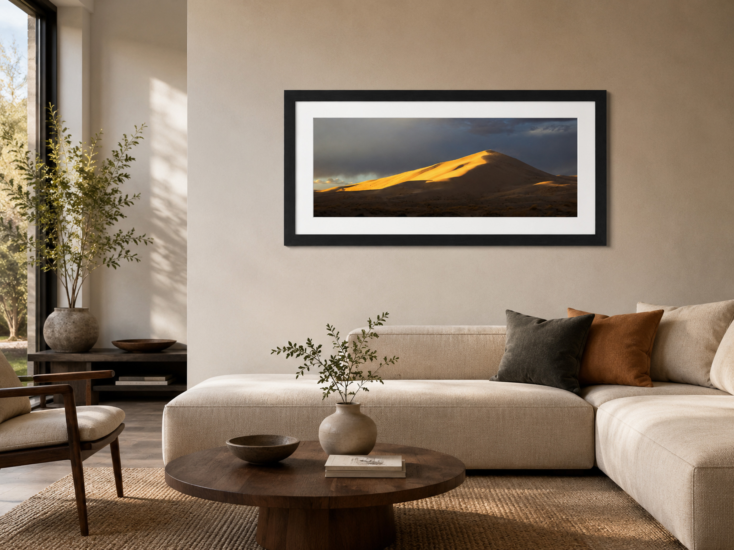 Silent Horizons fine art print displayed in a room